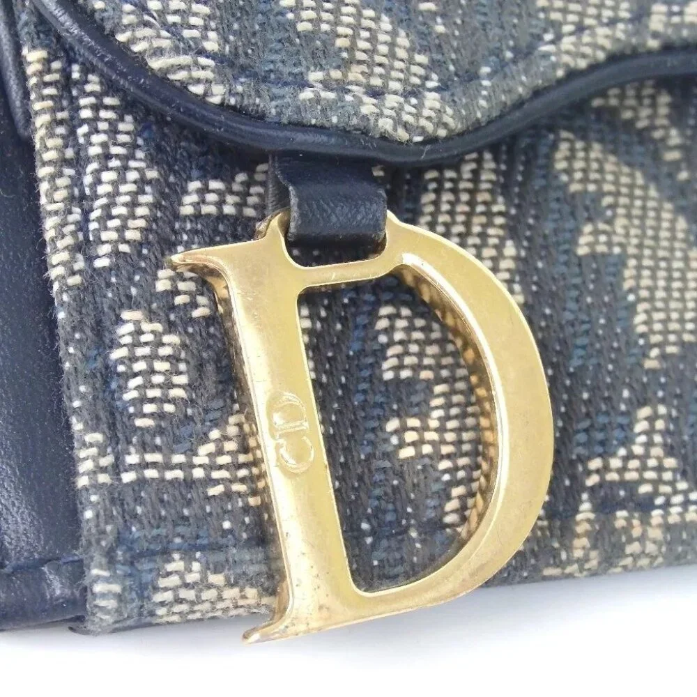 Authentic Christian Dior Trotter wallet leather/canvas [Used]